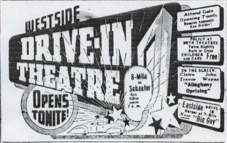 West Side Drive-In Theatre - AD - PHOTO FROM RG